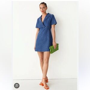 & Other Stories Blue Denim Shirt Dress NWT